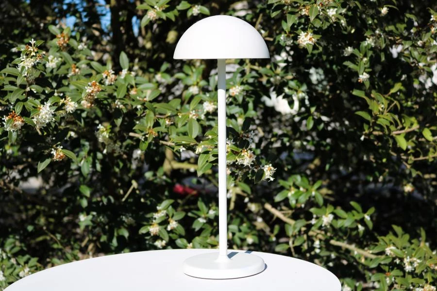 Lucide JOY - Rechargeable Table lamp Outdoor - Battery - Ø 12 cm - LED Dim. - 1x1,5W 3000K - IP54 - White - ambiance 2